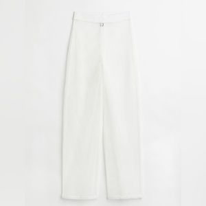 NWT H&M Mesh White Flair Pants | Women’s Size M